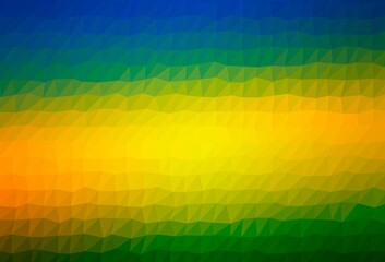 Dark Blue, Yellow vector abstract mosaic background.