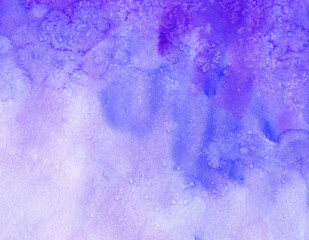 Watercolor abstract  background, hand-painted texture, watercolor purple stains. Design for backgrounds, wallpapers, covers and packaging.