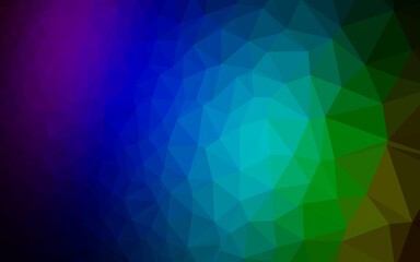 Dark Multicolor, Rainbow vector abstract mosaic pattern.