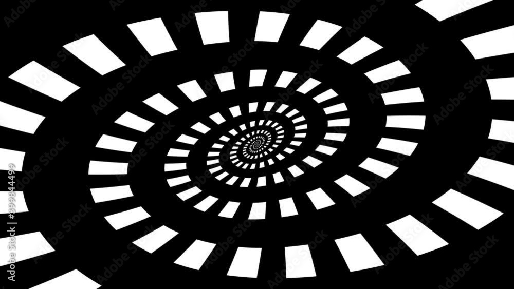 Poster moving through rotating spiral. hypnosis concept in minimal style. hypnotic optical illusion. abstra