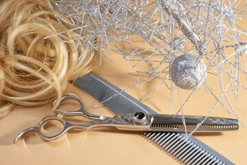 New Year background for hair salons