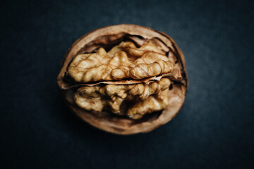 Nuts isolated on black background