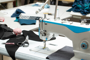 Sewing machine, atelier, tailor working 