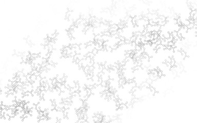 Light Gray vector background with forms of artificial intelligence.