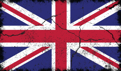Fototapeta premium Grunge UK Flag Premium Vector