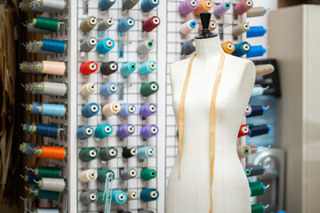 Sartorial mannequin in atelier interior