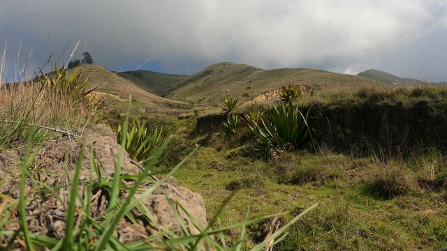 Landscape in the mountains on a sunny day in 4K