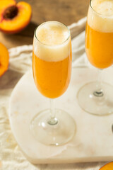 Refreshing Boozy Peach Bellini