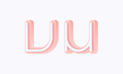 3D isometric premade logo rounded kids store circle monogram alphabet characters