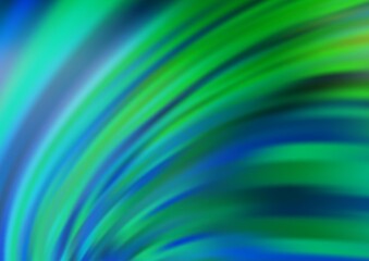 Light Blue, Green vector pattern with bent ribbons.