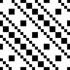 Seamless pattern. Checks ornament. Shapes backdrop. Squares illustration. Digital paper, textile print, web design, abstract. Tiles wallpaper. Forms background. Ethnic motif. Vector artwork.