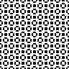 Fototapeta premium Seamless pattern. Checks, figures ornament. Squares, rectangles wallpaper. Ethnic motif. Tiles, strokes backdrop. Geometric background. Mosaic illustration. Digital paper, textile print, abstract