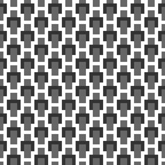 Seamless pattern. Checks, figures ornament. Ethnic motif. Tiles, forms backdrop. Geometric background. Squares, rectangles, curves wallpaper. Mosaic illustration. Digital paper, abstract . Vector.