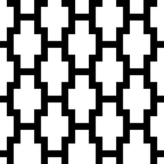 Seamless pattern. Figures ornament. Folk wallpaper. Curves backdrop. Embroidery background. Tribal motif. Ethnic mosaic. Digital paper, textile print, web design, abstract illustration. Vector art.