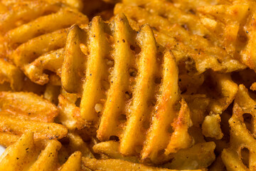 Homemade Greasy Waffle French Fries