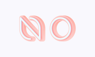 3D isometric premade logo rounded kids store circle monogram alphabet characters