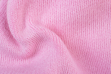 Fototapeta na wymiar Texture of pink cotton fabric as background