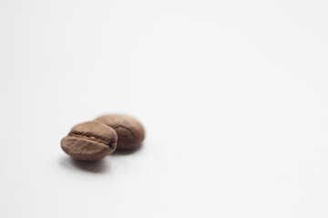 
coffee beans on white