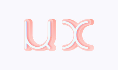 3D isometric premade logo rounded kids store circle monogram alphabet characters