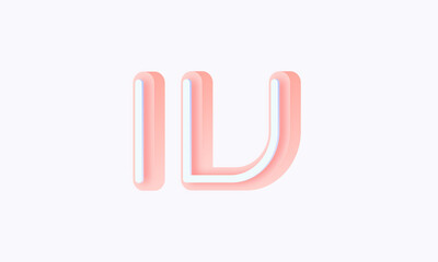 3D isometric premade logo rounded kids store circle monogram alphabet characters