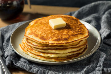 Homemade Sourdough Pancakes with Butter