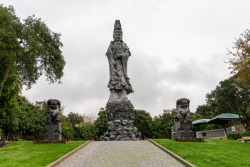 Fototapeta na wymiar buddha statue in the famous Bacalhoa Buddha Eden Garden in central Portugal