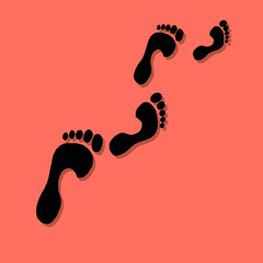 foot prints vector