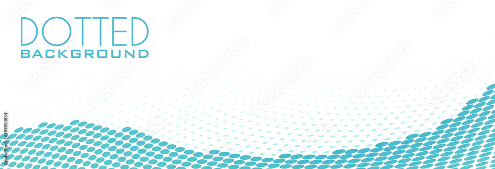 Aufkleber bluish cyan color background with dotted wave.vector pattern