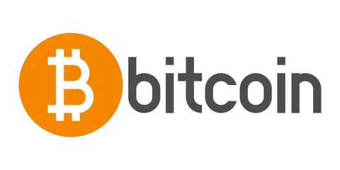 Flat Bitcoin Payment Artistic Lettering Symbol Concept. Cryptocurrency Logo. Vector Illustration Isolated 