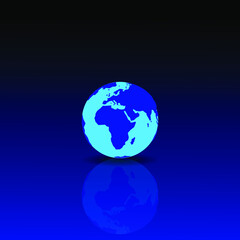 Fototapeta na wymiar blue earth vector illustration for background or wallpaper