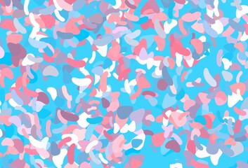 Light Blue, Red vector backdrop with abstract shapes.