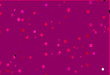 Light Purple, Pink vector cover in polygonal style with circles.