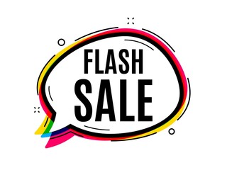 Flash Sale. Speech bubble vector banner. Special offer price sign. Advertising Discounts symbol. Thought or dialogue speech balloon shape. Flash sale chat think bubble. Vector