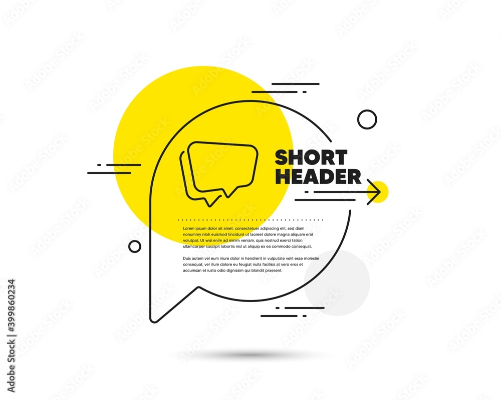 Poster speech bubble line icon. speech bubble vector concept. chat sign. social media message symbol. speec
