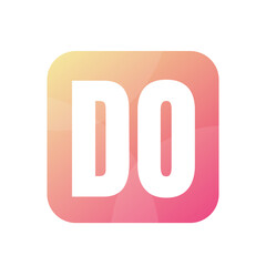 DO Letter Logo Design With Simple style
