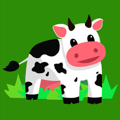 Naklejka premium Cow