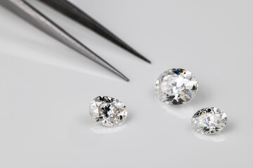 Diamond on white background