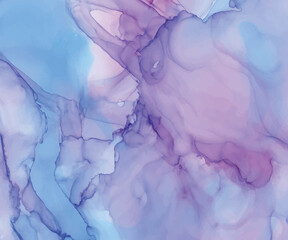 Blue with purple alcohol ink watercolor background