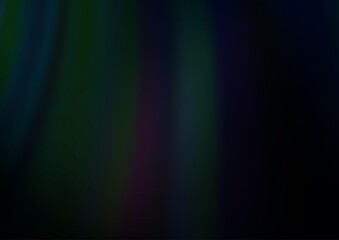 Dark Black vector background with curved circles.