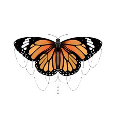 female butterfly tattoo design