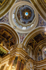 Fototapeta na wymiar Interior of Saint Paul´s Cathedral in Mdina, Malta.