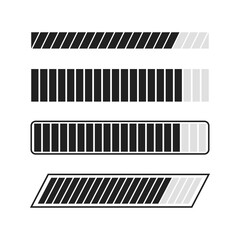 Loading process icons set. Download and upload indicator sign, waiting symbols. Vector illustration