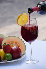 Clericot con vino tinto