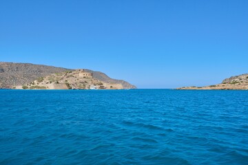Fototapeta na wymiar The fortress on Spinalonga Island, Crete, Greece