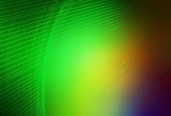 Light Green, Red vector blurred shine abstract background.