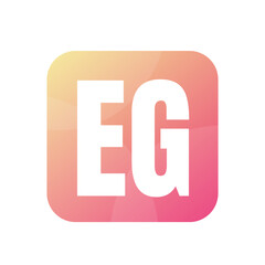 EG Letter Logo Design With Simple style