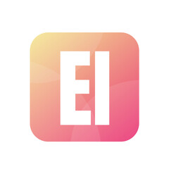 EI Letter Logo Design With Simple style