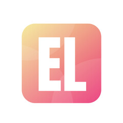 EL Letter Logo Design With Simple style