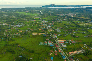 Aerial view of Tuaran District