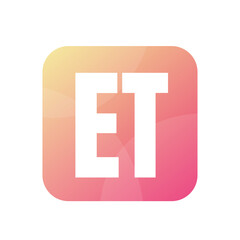 ET Letter Logo Design With Simple style